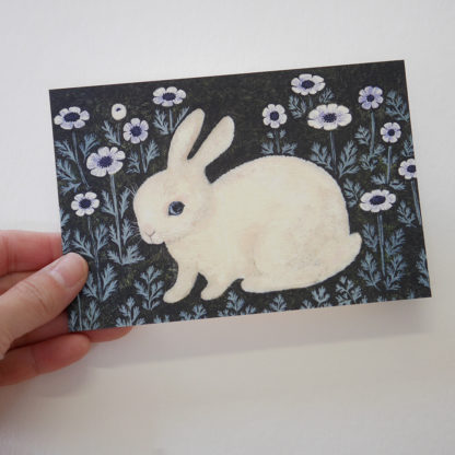 Postales - Rabbit and Anemone