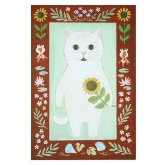 Postal+memo set #03 White cat