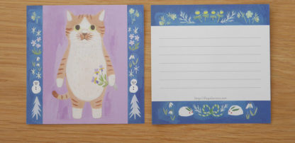 Postal+memo set #09 Chatlanian sock cat - Imagen 3