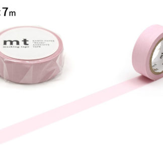 cinta de washi mt 15mm x 7m color sólido - pastel rose