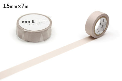 cinta de washi mt 15mm x 7m color sólido - pastel cocoa
