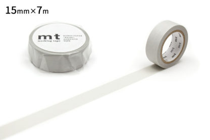 cinta de washi mt 15mm x 7m color sólido - pastel pearl grey
