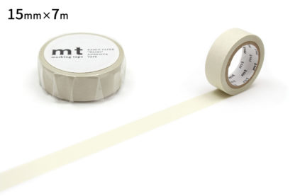cinta de washi mt 15mm x 7m color sólido - pastel ivory