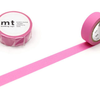 cinta de washi mt 15mm x 7m color sólido - matte pink