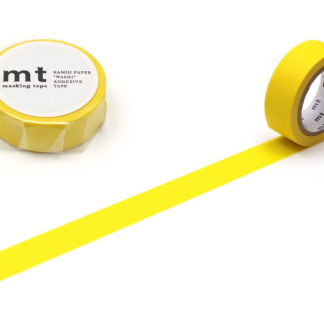 cinta de washi mt 15mm x 7m color sólido - matte yellow