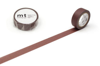 cinta de washi mt 15mm x 7m color sólido - grayish red