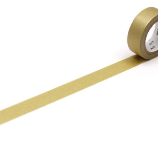 cinta de washi mt 15mm x 7m color sólido - gold