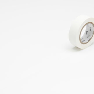 cinta de washi mt 15mm x 7m color sólido - matte white