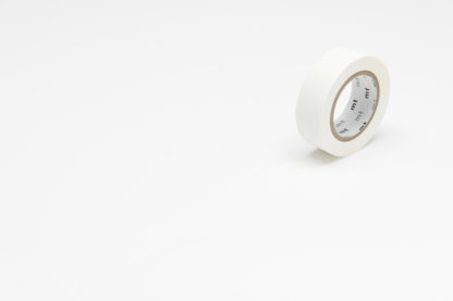 cinta de washi mt 15mm x 7m color sólido - matte white