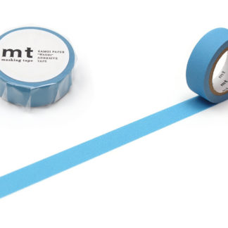 cinta de washi mt 15mm x 7m color sólido - matte light blue