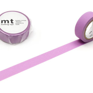 cinta de washi mt 15mm x 7m color sólido - matte purple