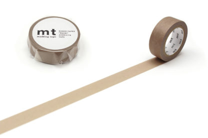 cinta de washi mt 15mm x 7m color sólido - smoky beige
