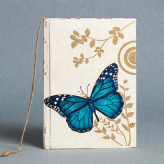 Diario A5 pintado a mano - mariposa