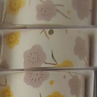 Cinta decorativo papel japonés Yuzen - chic - sakura - amarillo