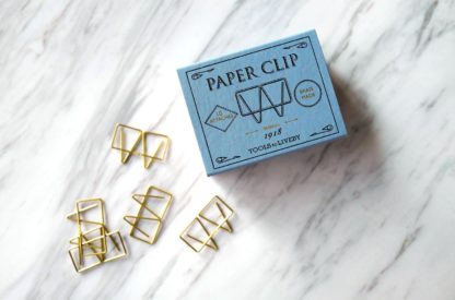 clips de papel metálico dorado - diseño vintage - Imagen 9