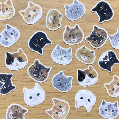 set de stickers - carita de gatos - Imagen 5