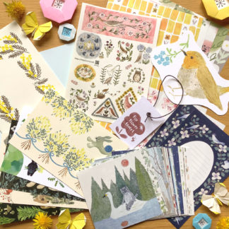 set de papeleria - flores