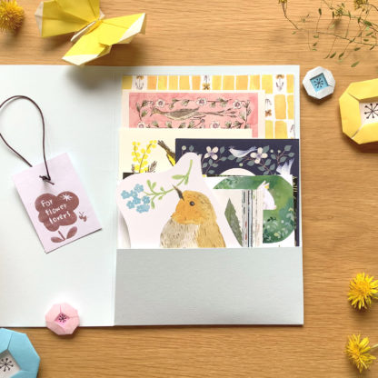 set de papeleria - flores - Imagen 2