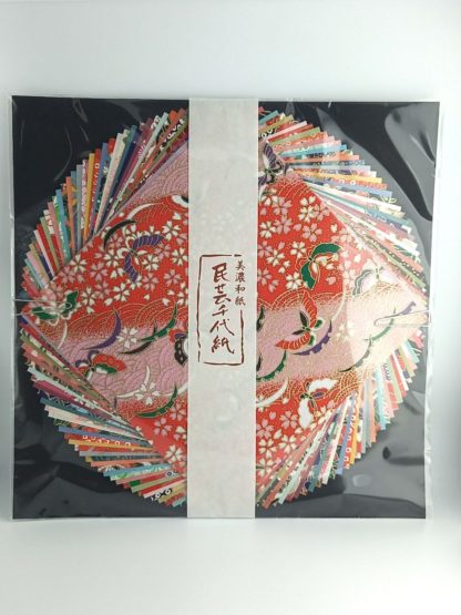 Set de Washi Chiyogami y Mino 15x15cm - 40 hojas - Imagen 2