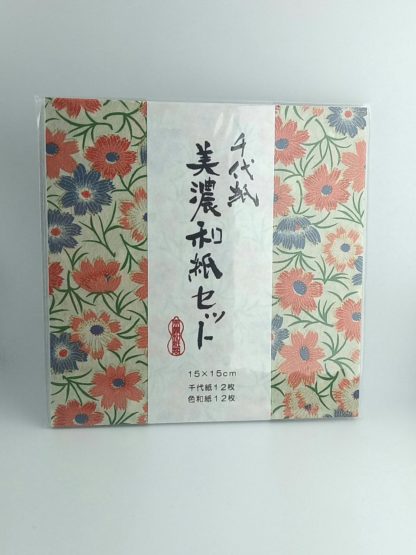 Set de Washi Chiyogami y Mino 15x15cm - 24 hojas