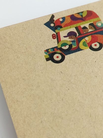 bloc de nota ecológico – Jeepney geométrico - Imagen 2