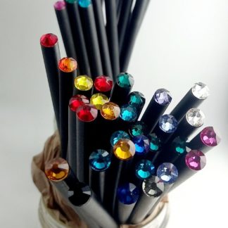 Lapiz madera negra - grafito HB con Swarovski