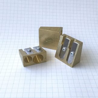 Sacapuntas metálica doble - brass