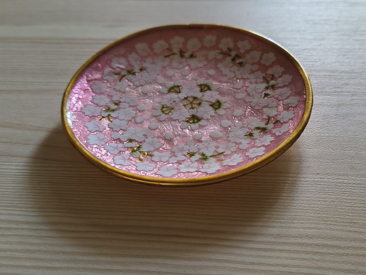 platito de capiz - sakura