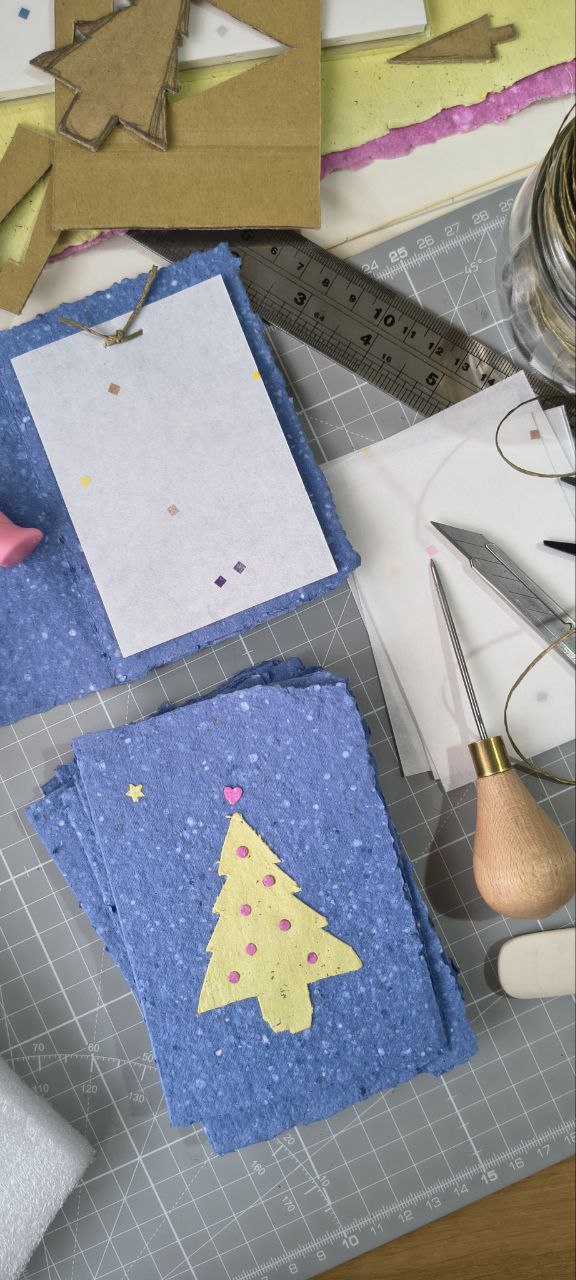 tarjetas de saludos - Navidad - hecho a mano