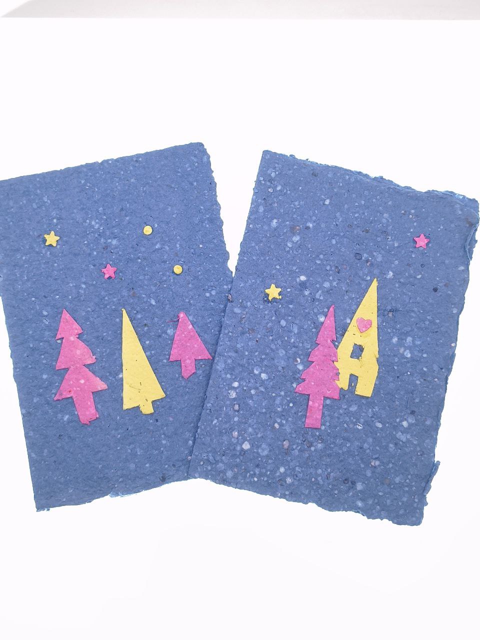 tarjetas de saludos - Navidad - hecho a mano - Imagen 3